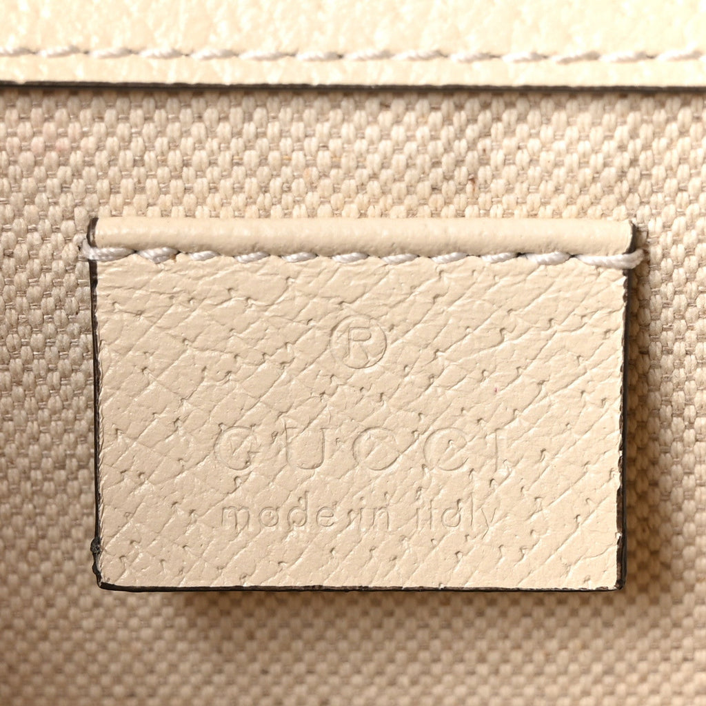 Gucci Textured Calfskin Crystal Small Dionysus Shoulder Bag Mystic White