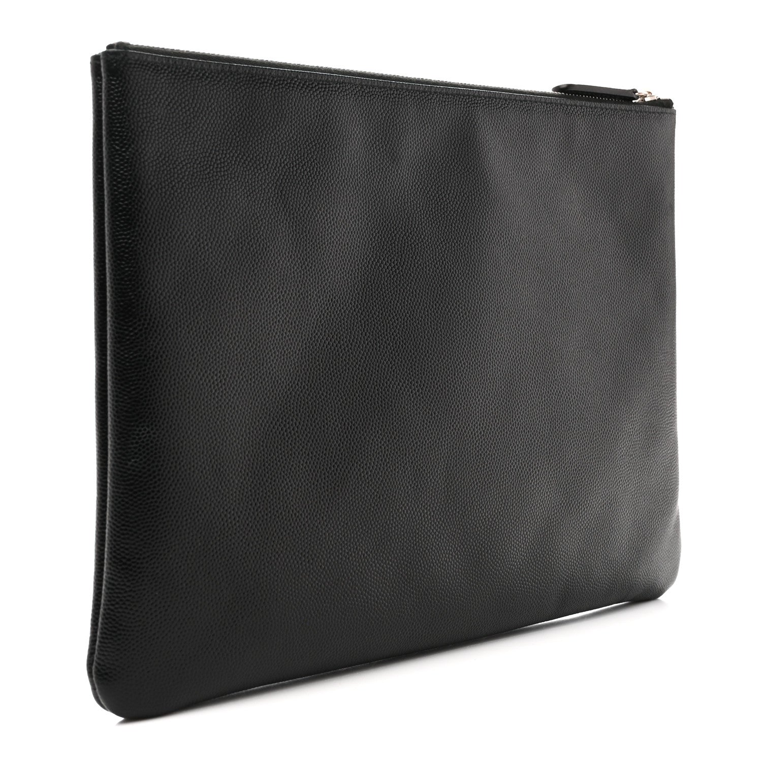Caviar Studded Medium Deauville Pouch Black