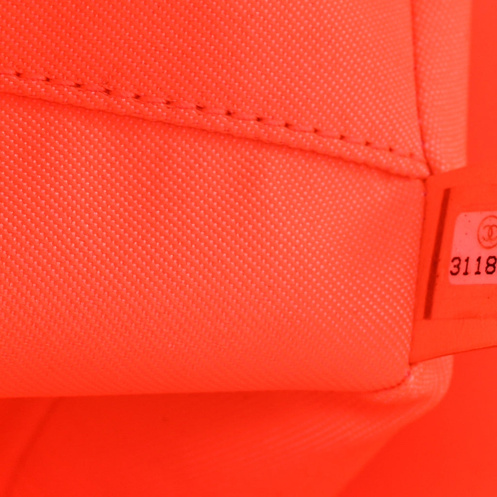 Chanel Mixed Fibers Calfskin Medium Deauville Tote Pink Orange
