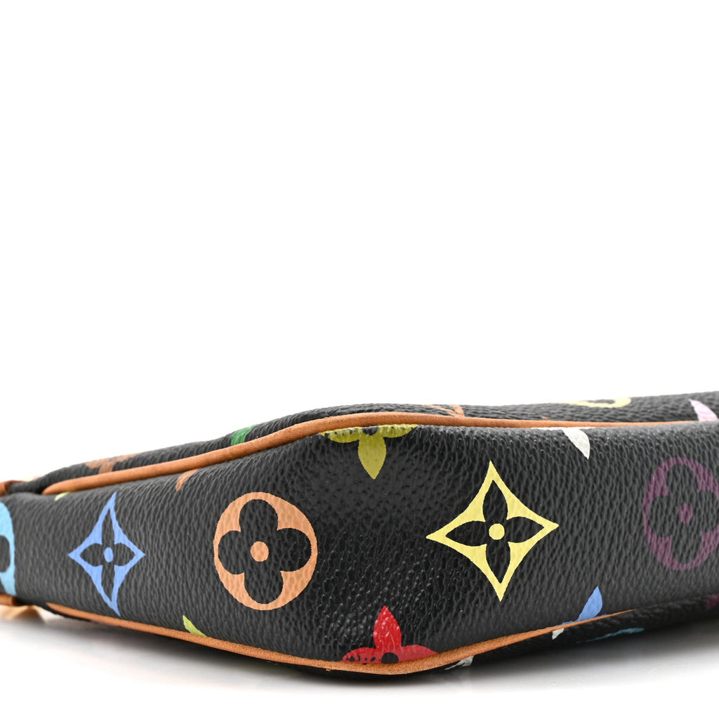Louis Vuitton Monogram Multicolor Pochette Accessories Black