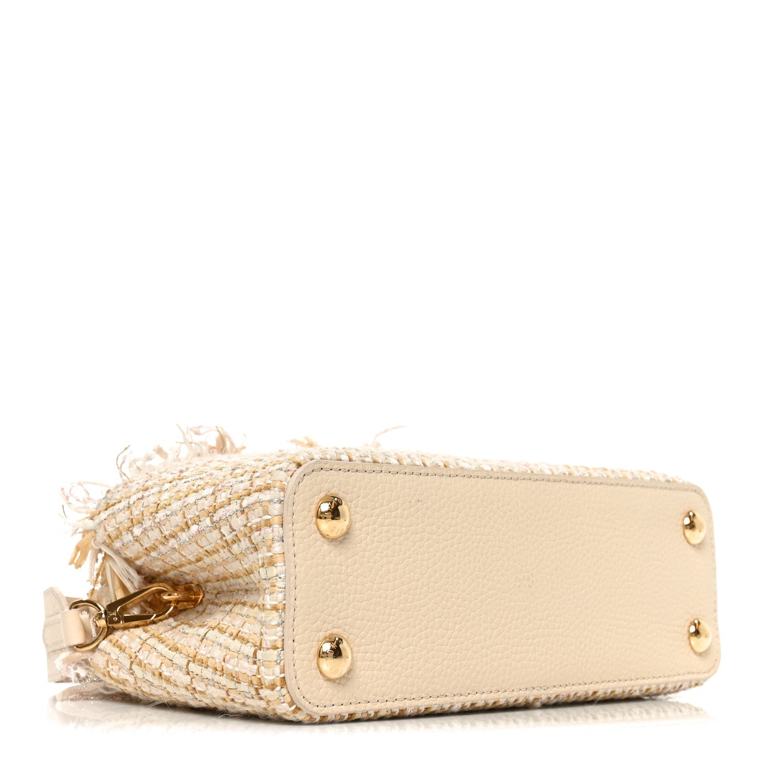 Louis Vuitton Tweed Taurillon Capucines BB Beige