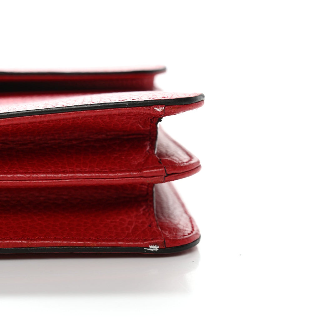 Gucci Dollar Calfskin Small Interlocking G Shoulder Bag Red