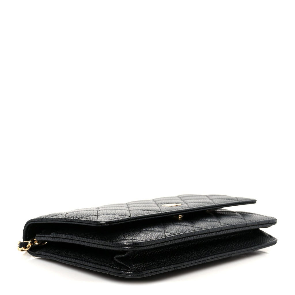 Chanel Caviar Quilted Wallet on Chain WOC Black
