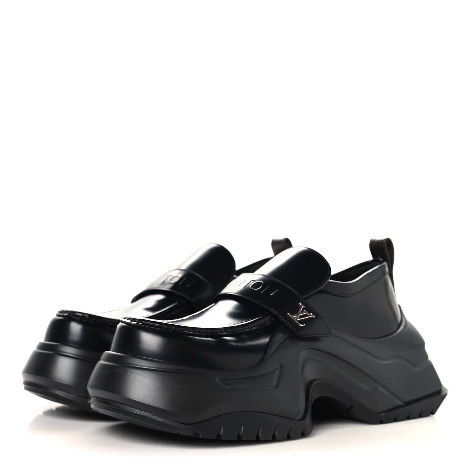 Louis Vuitton Calfskin Archlight 2.0 Platform Loafers 39 Black