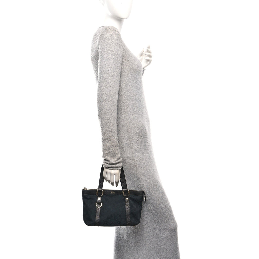 Gucci Monogram Small Abbey Tote Black