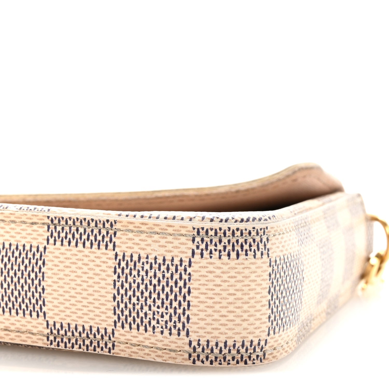 Louis Vuitton Damier Azur Pochette Felicie Chain Wallet Rose Ballerine
