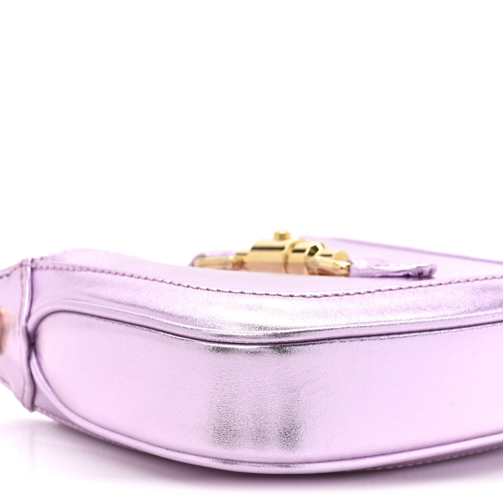Gucci Laminated Nappa Nano Jackie 1961 Hobo Metallic Rosa