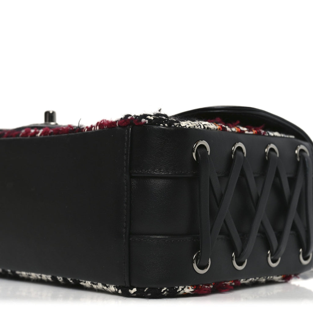 Chanel Tweed Quilted Calfskin Coco Corset Flap Multicolor