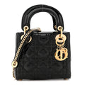 Christian Dior Patent Cannage Mini Lady Dior Black