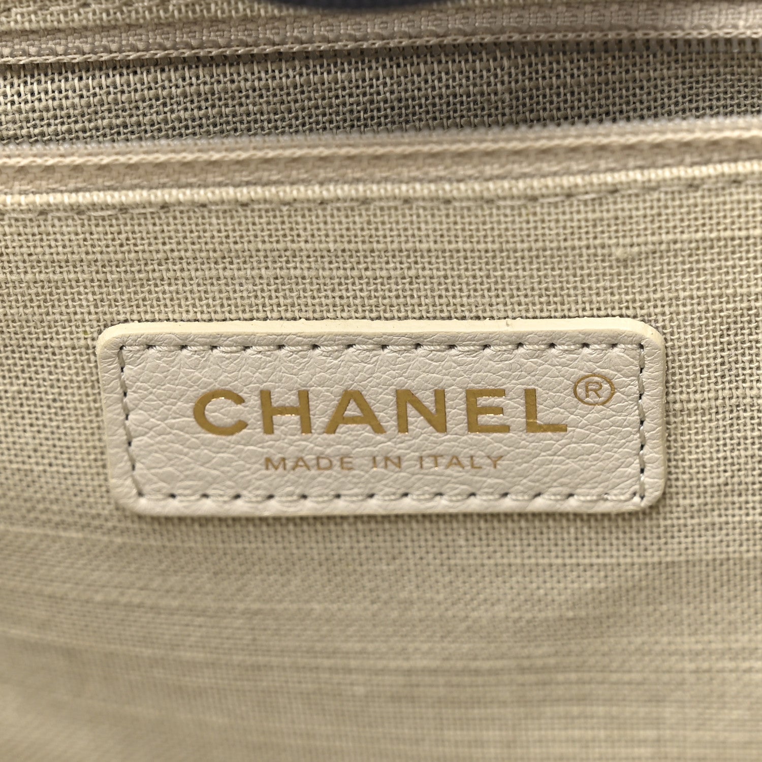 Chanel Denim Small Deauville Tote Dark Blue White