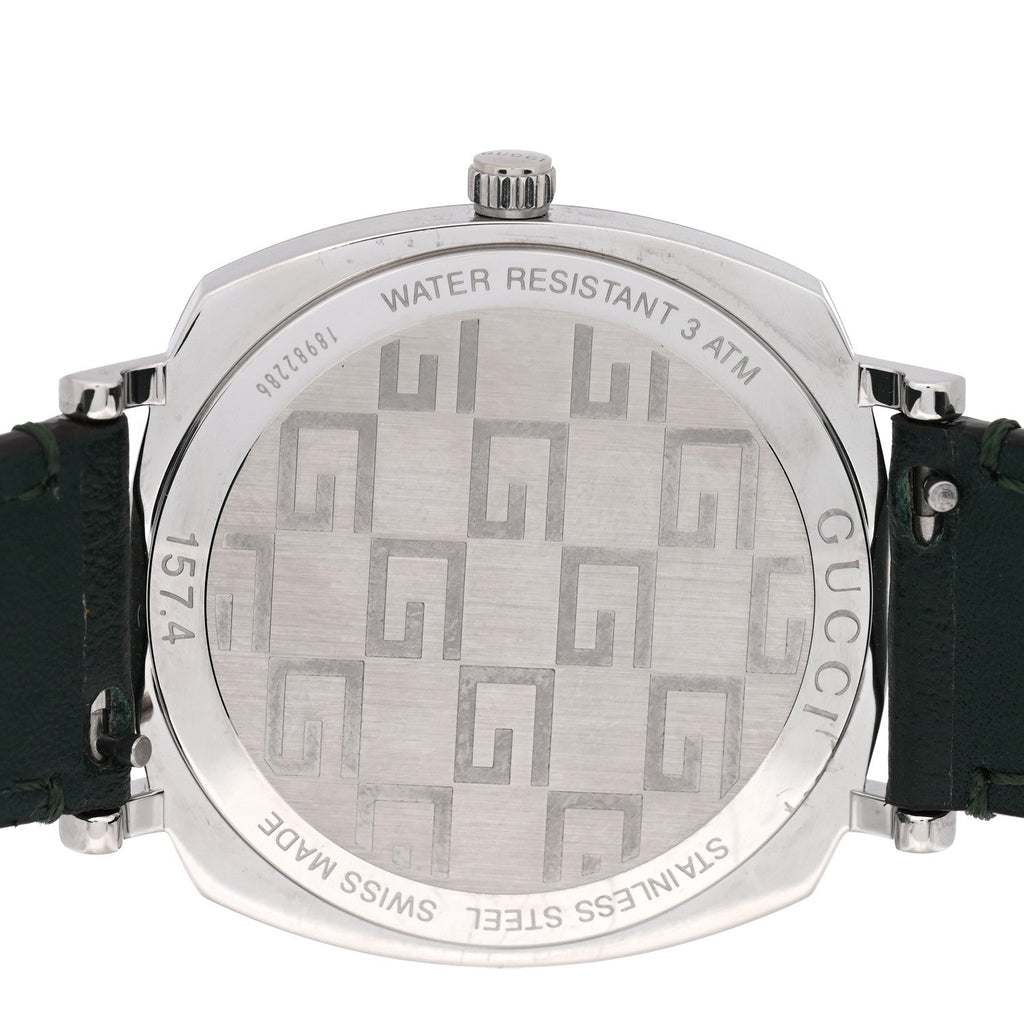 Gucci Stainless Steel Calfskin 35mm Grip Quartz Watch Green
