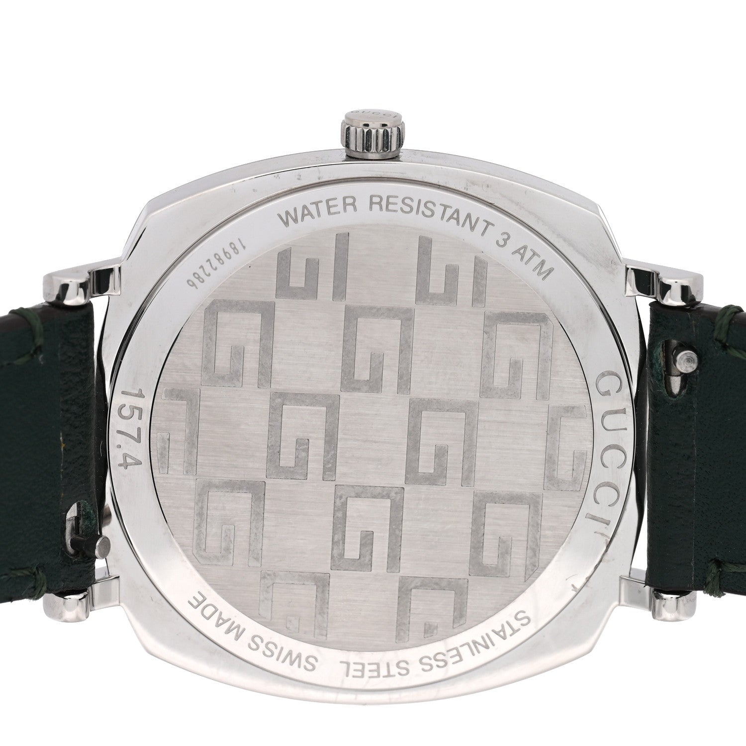 Gucci Stainless Steel Calfskin 35mm Grip Quartz Watch Green