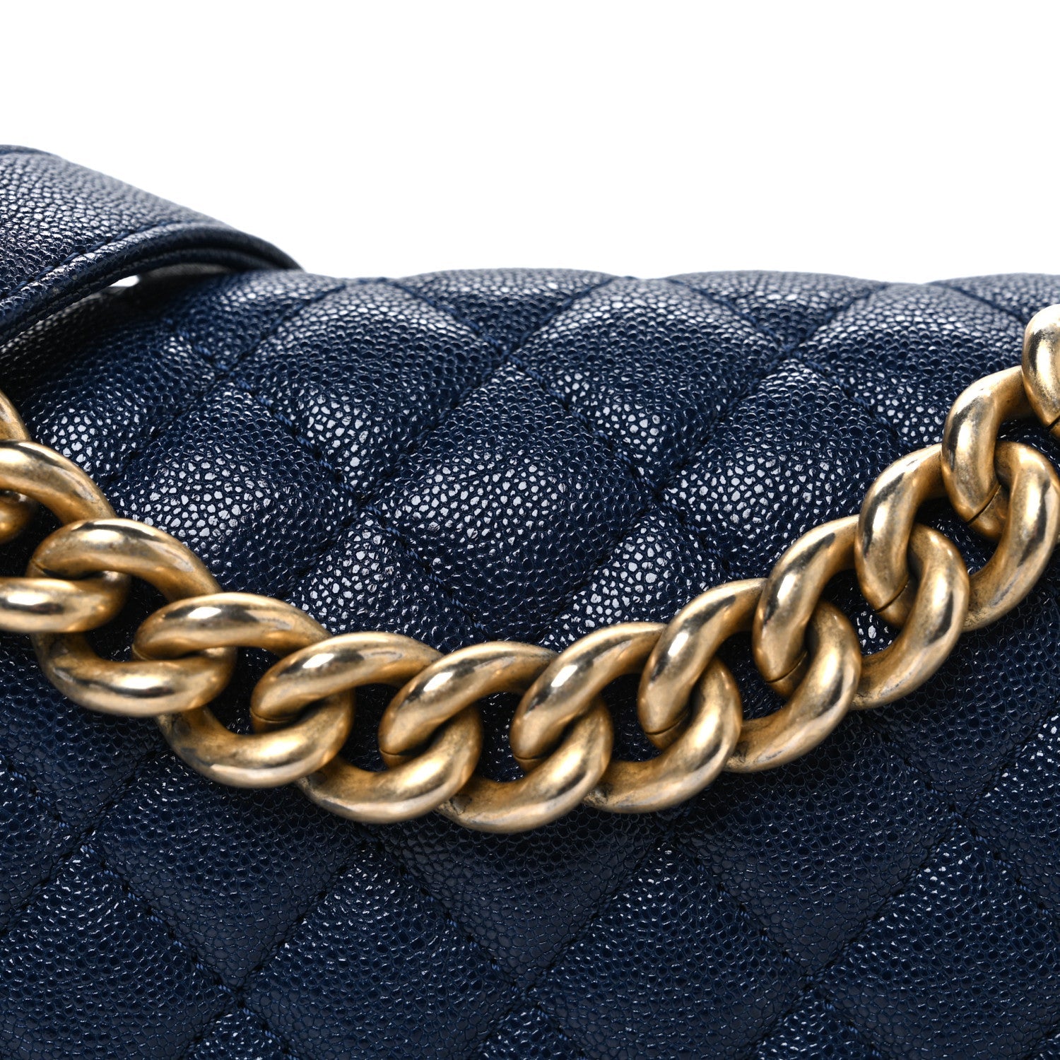 Chanel Caviar Quilted Small Boy Flap Dark Blue
