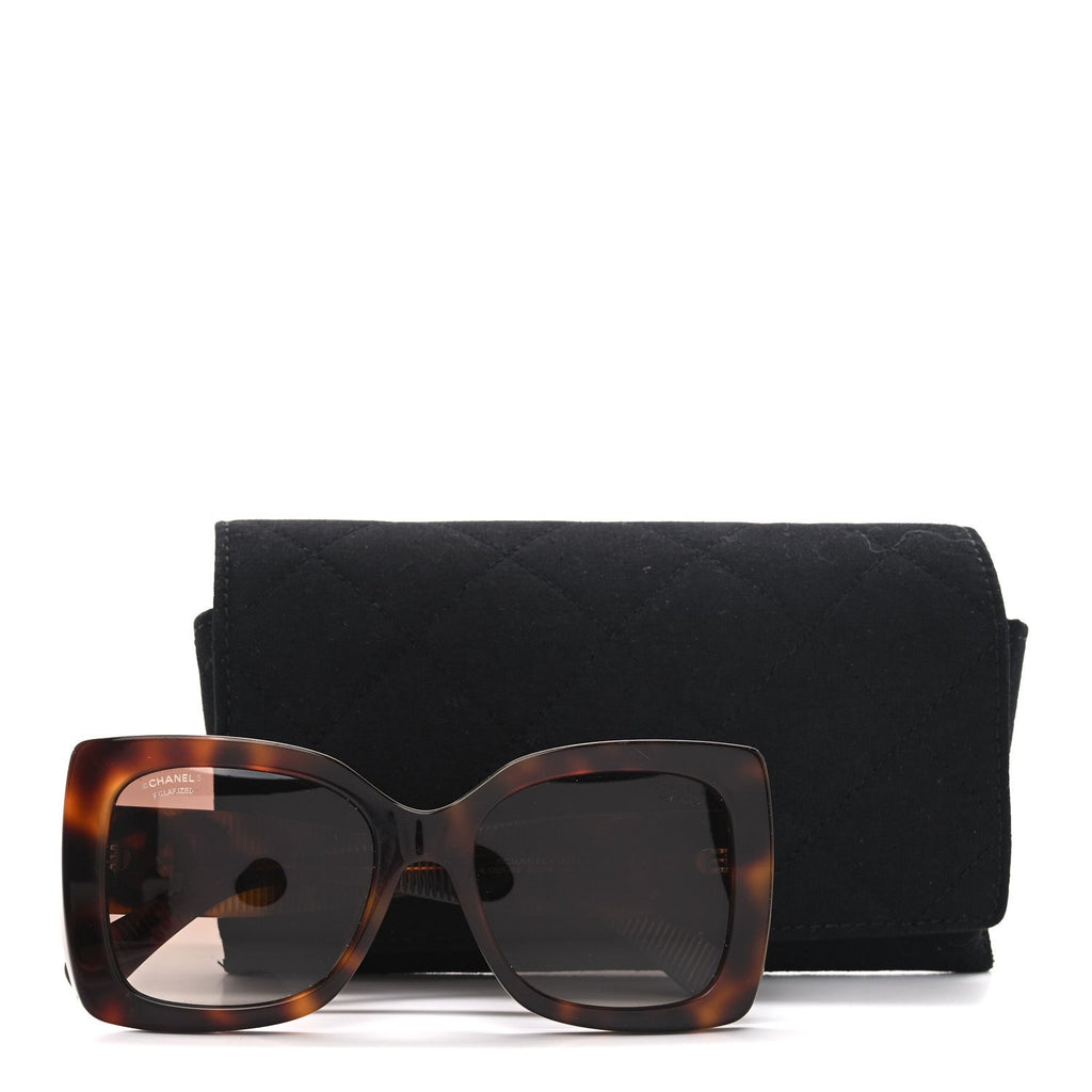 Chanel Square Polarized CC Sunglasses 5494-A Tortoise Brown