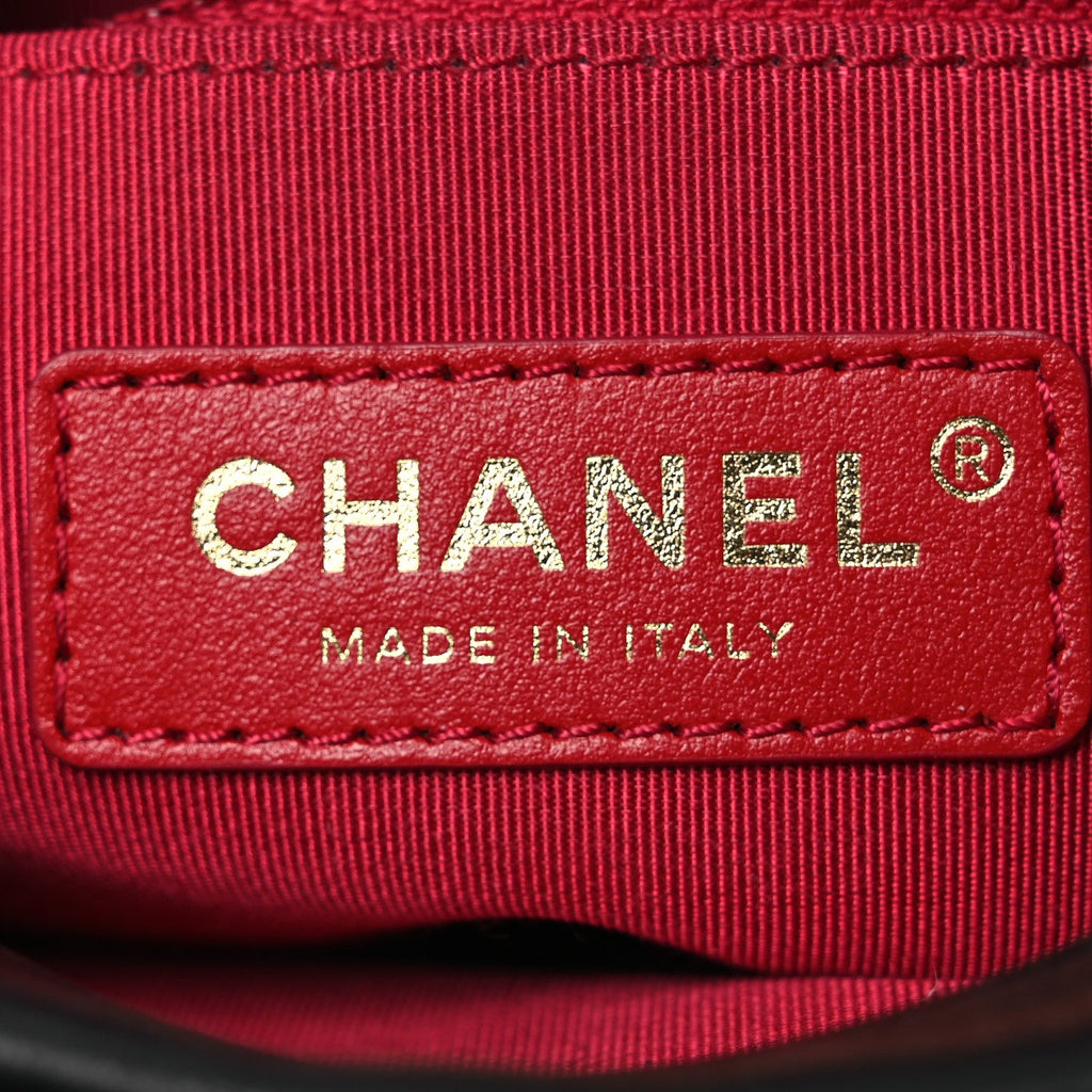 Chanel Calfskin Quilted Enchained Camera Case Bag Black