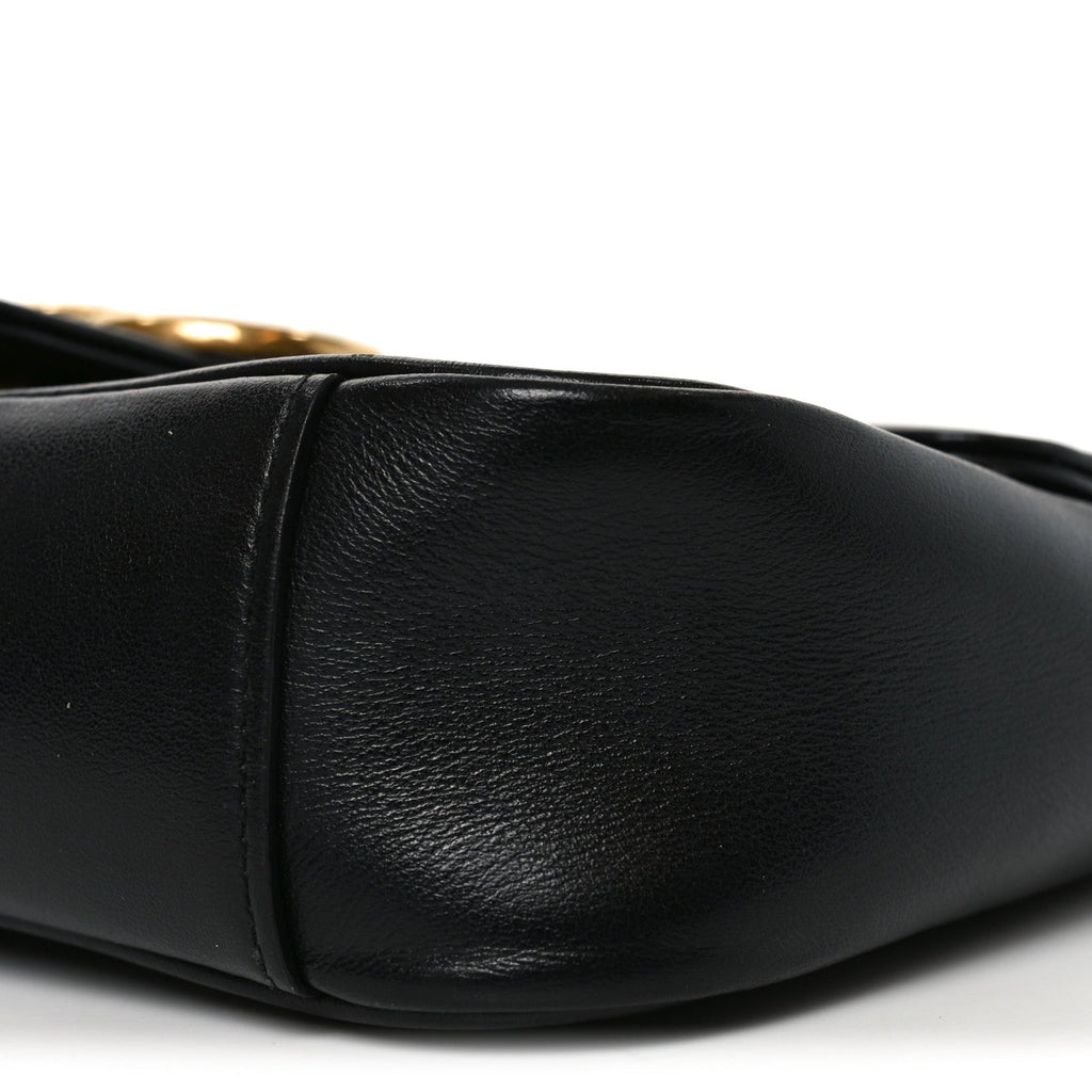 Gucci Calfskin Matelasse Mini GG Marmont Shoulder Bag Black