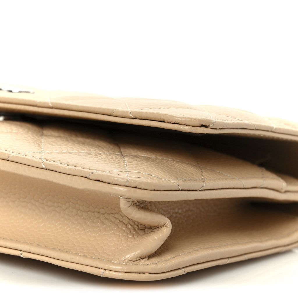 Chanel Caviar Quilted Wallet on Chain WOC Beige