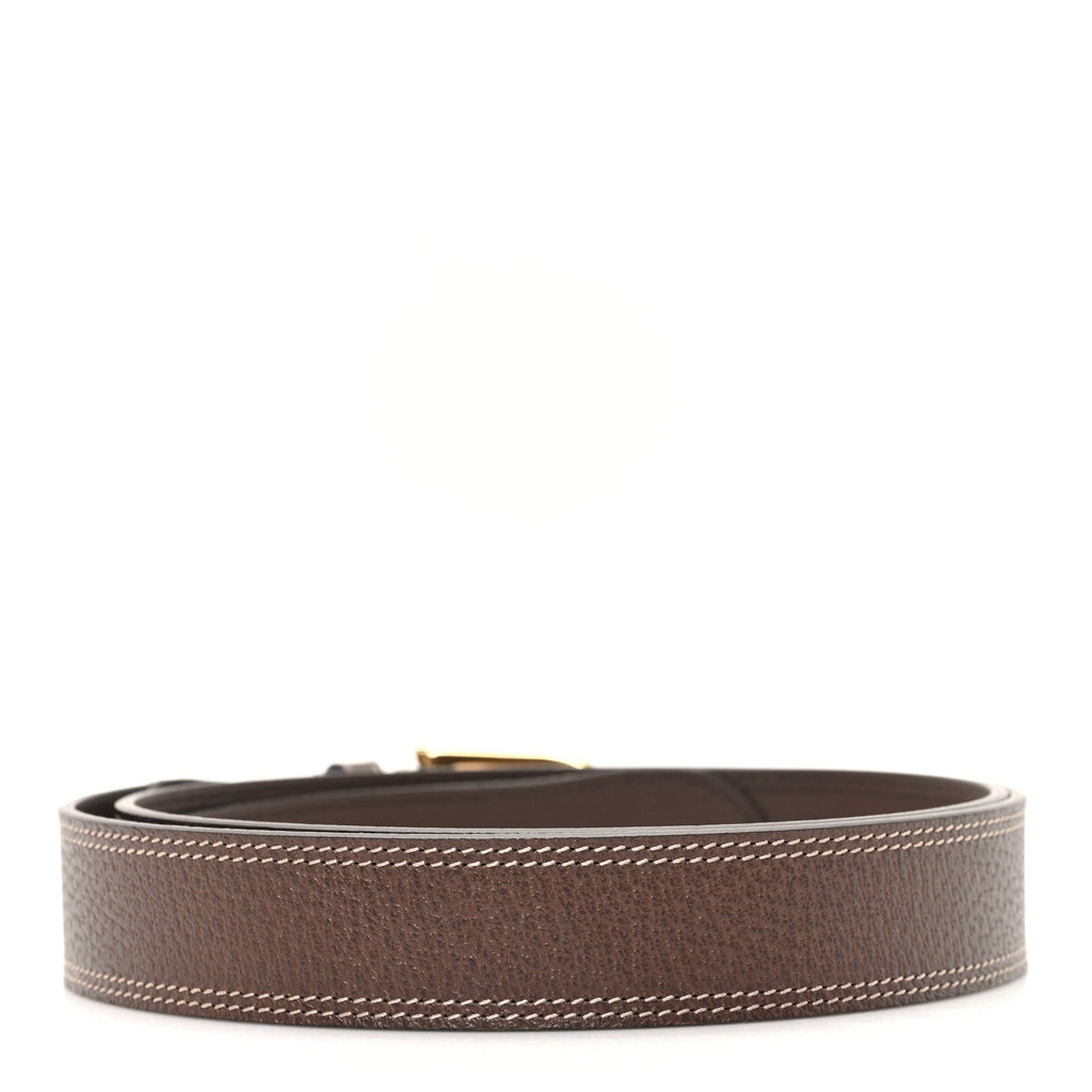 Gucci Textured Dollar Calfskin Belt 110 44 New Acero