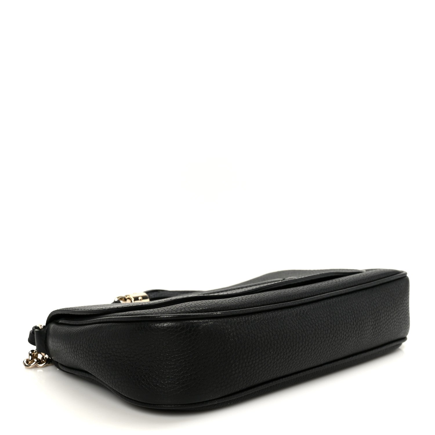 Gucci Pebbled Calfskin Medium Soho Flap Crossbody Black