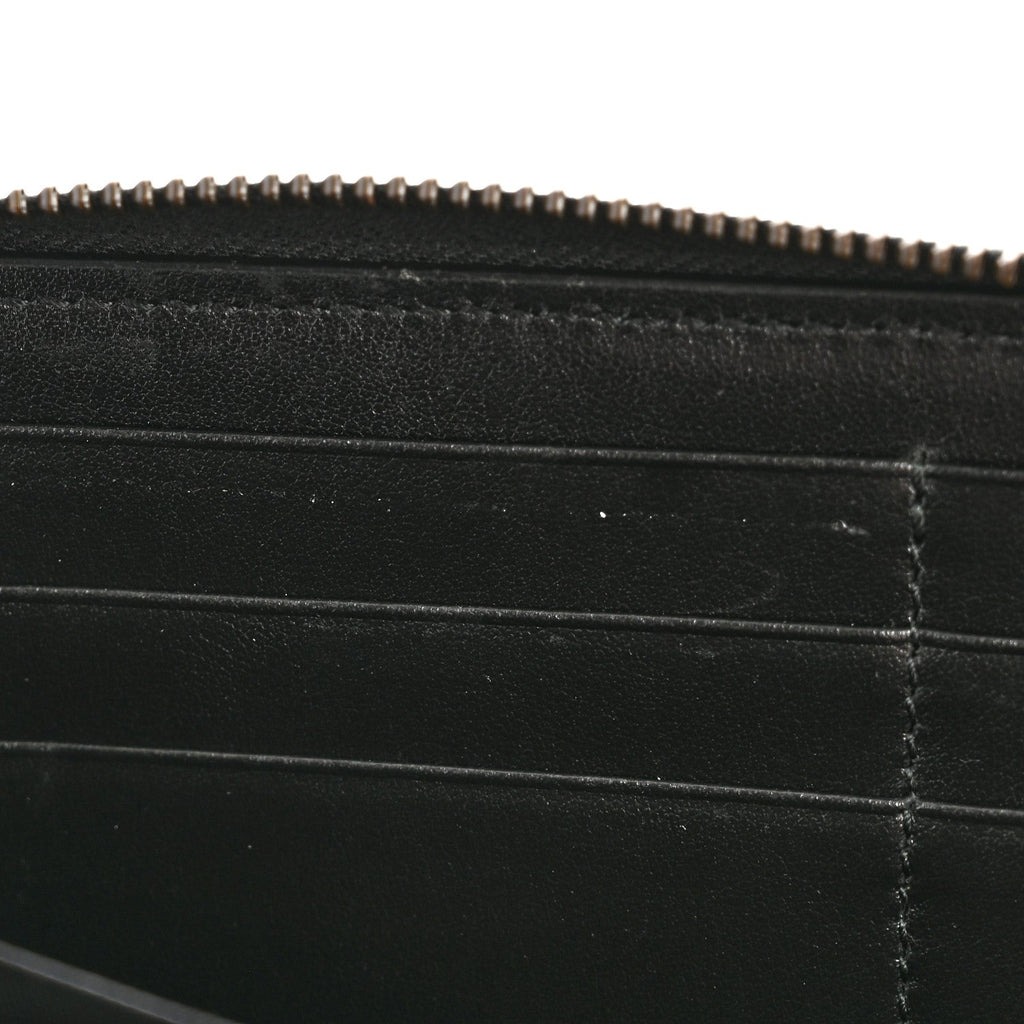 Gucci Calfskin Matelasse GG Marmont Zip Around Organizer Wallet Black