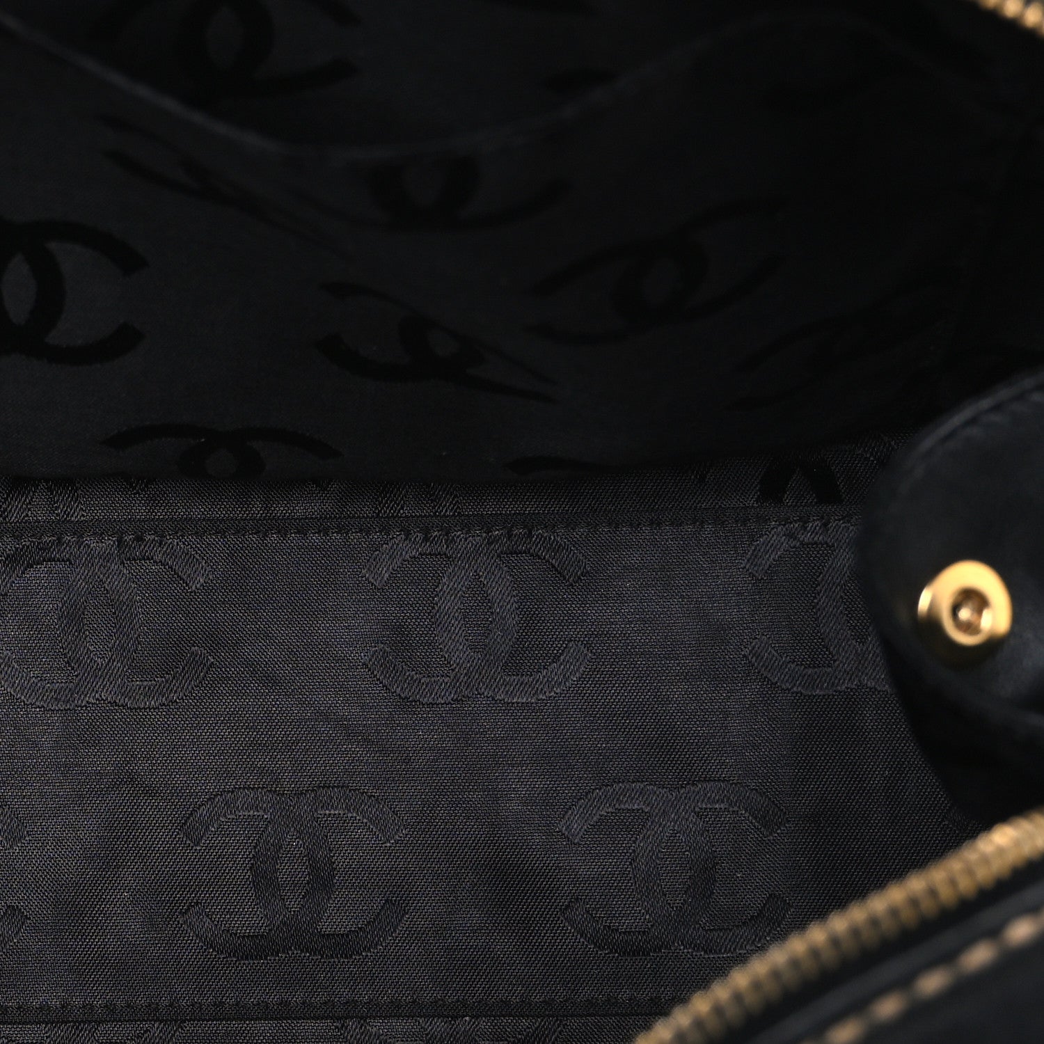 Chanel Calfskin Wild Stitch Top Handle Bag Black