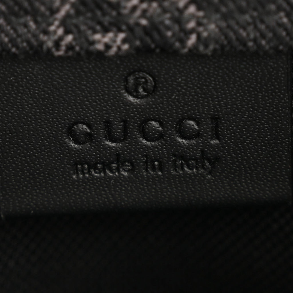 Gucci Denim Cuoio Harness GG Monogram Mini Ophidia Tote Bag Black Medium Grey
