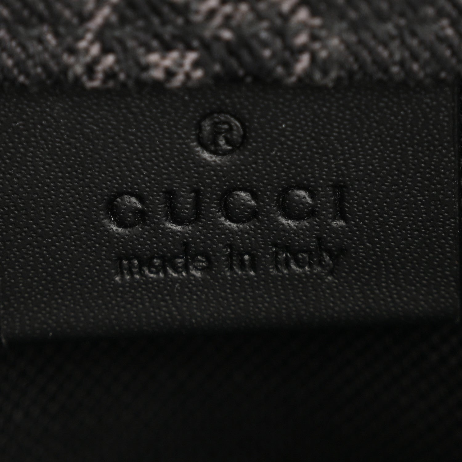 Gucci Denim Cuoio Harness GG Monogram Mini Ophidia Tote Bag Black Medium Grey