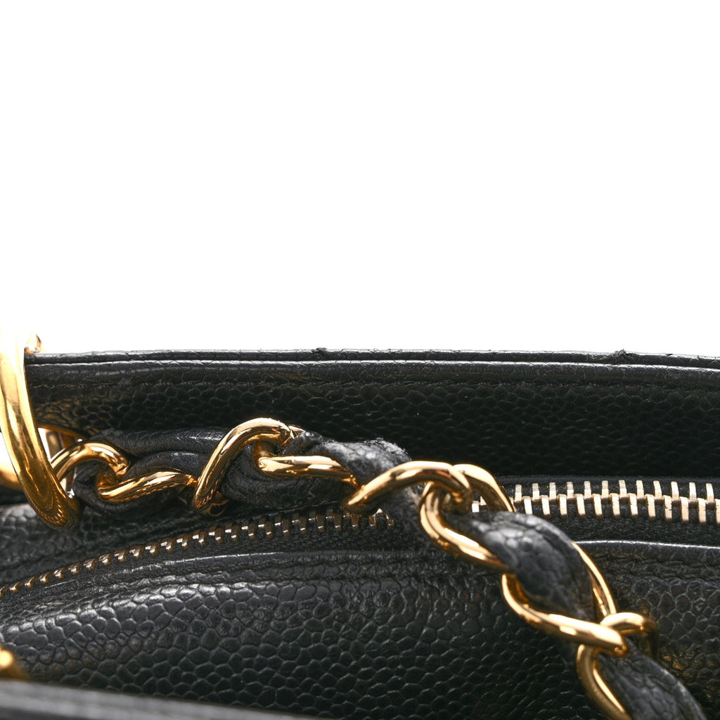 Chanel Caviar Quilted Petit Timeless Tote PTT Black