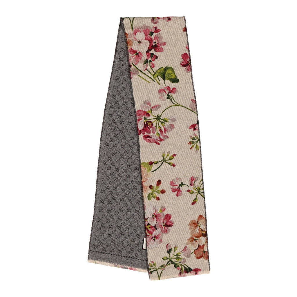 Gucci Wool GG Monogram Miniorophin Scarf Beige
