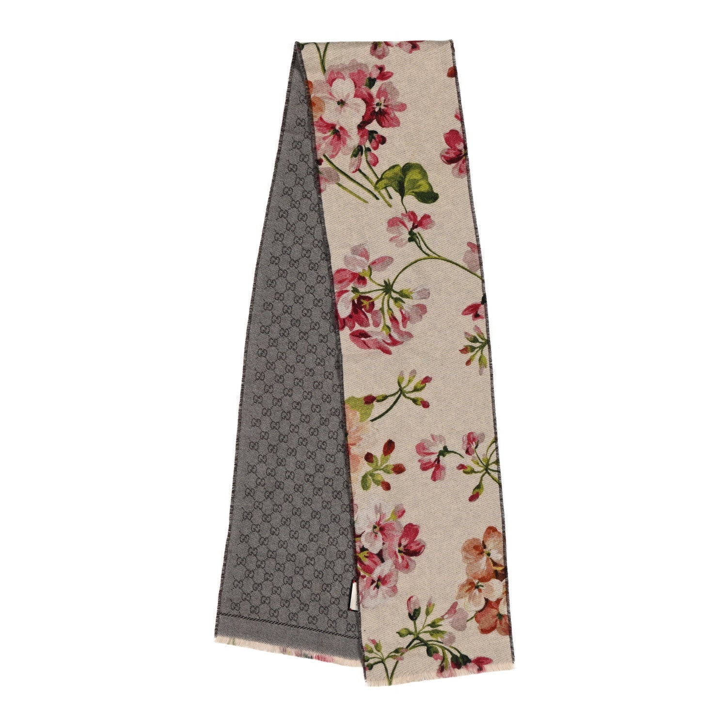 Gucci Wool GG Monogram Miniorophin Scarf Beige
