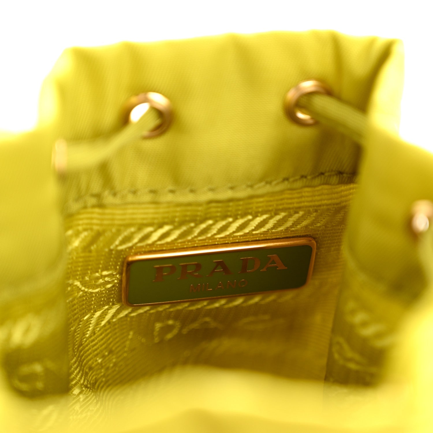 Prada Re-Nylon Saffiano Mini Icon Keychain Charm Edera