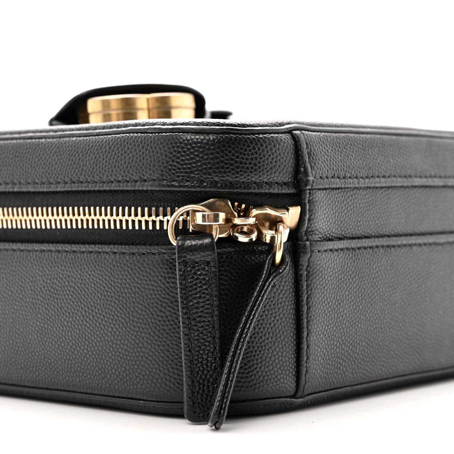 Chanel Caviar Quilted Medium CC Filigree Vanity Case Black