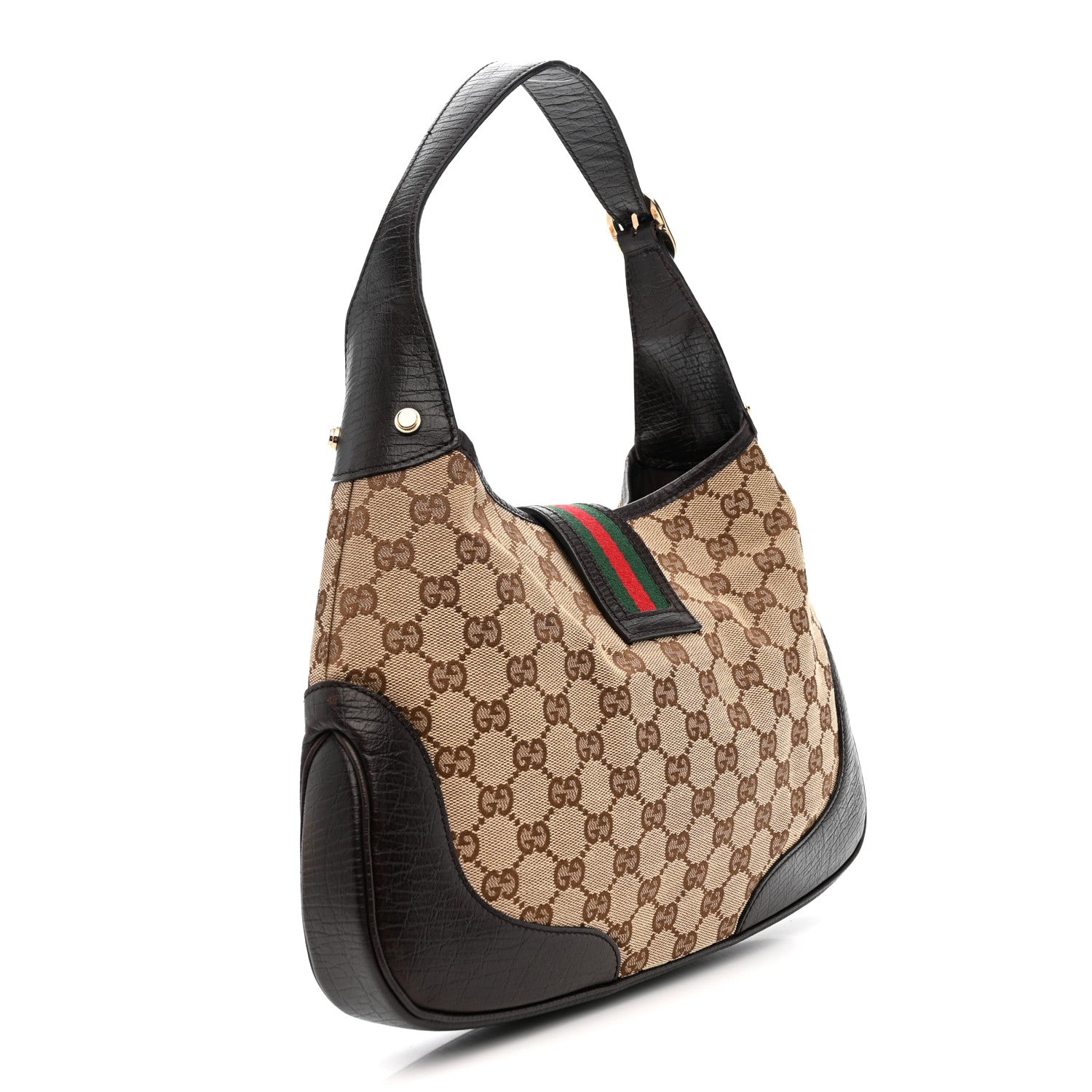 Gucci Monogram Calfskin Junco Small Hobo