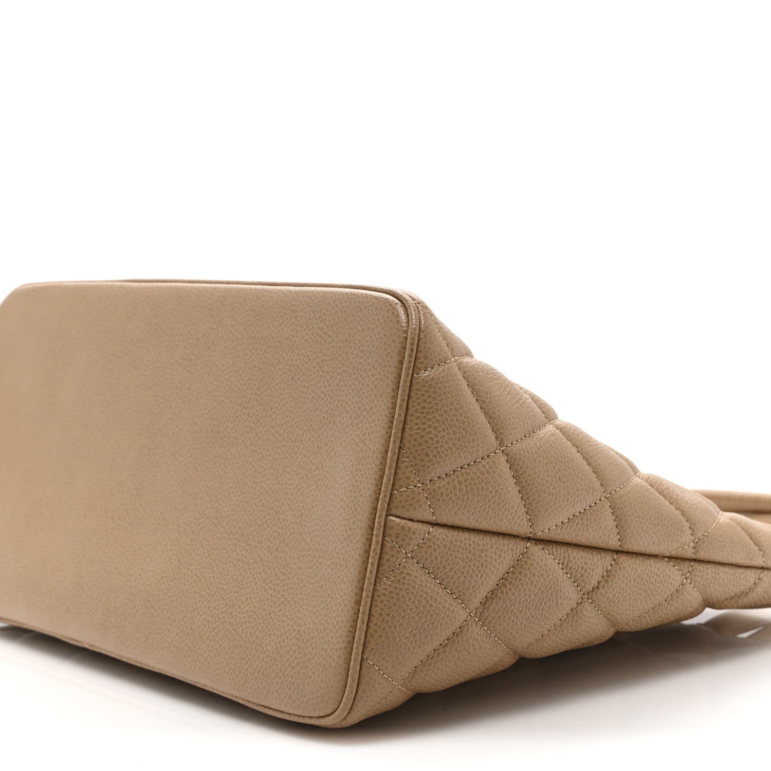 Chanel Caviar Quilted Medallion Tote Beige