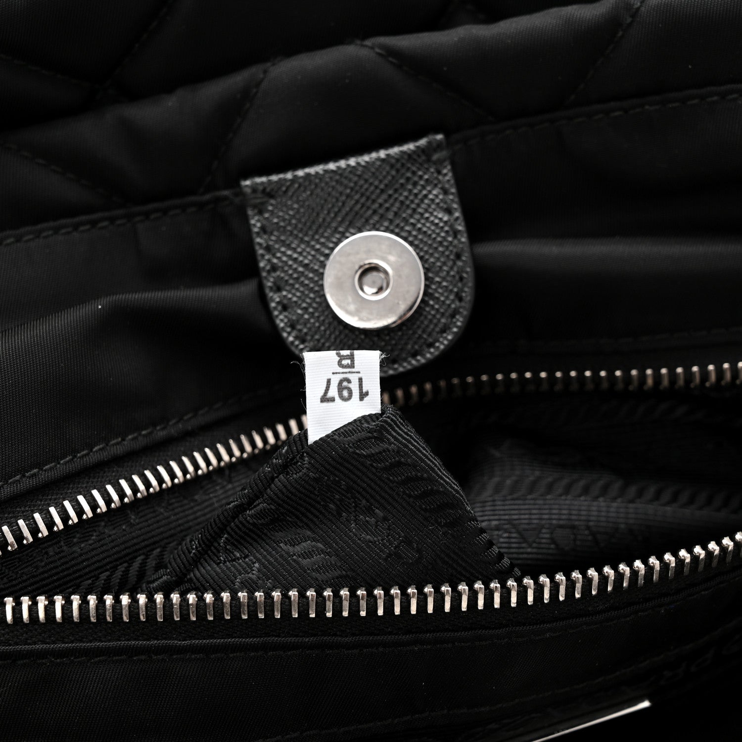 Prada Nylon Tessuto Impuntu Quilted Tote Black