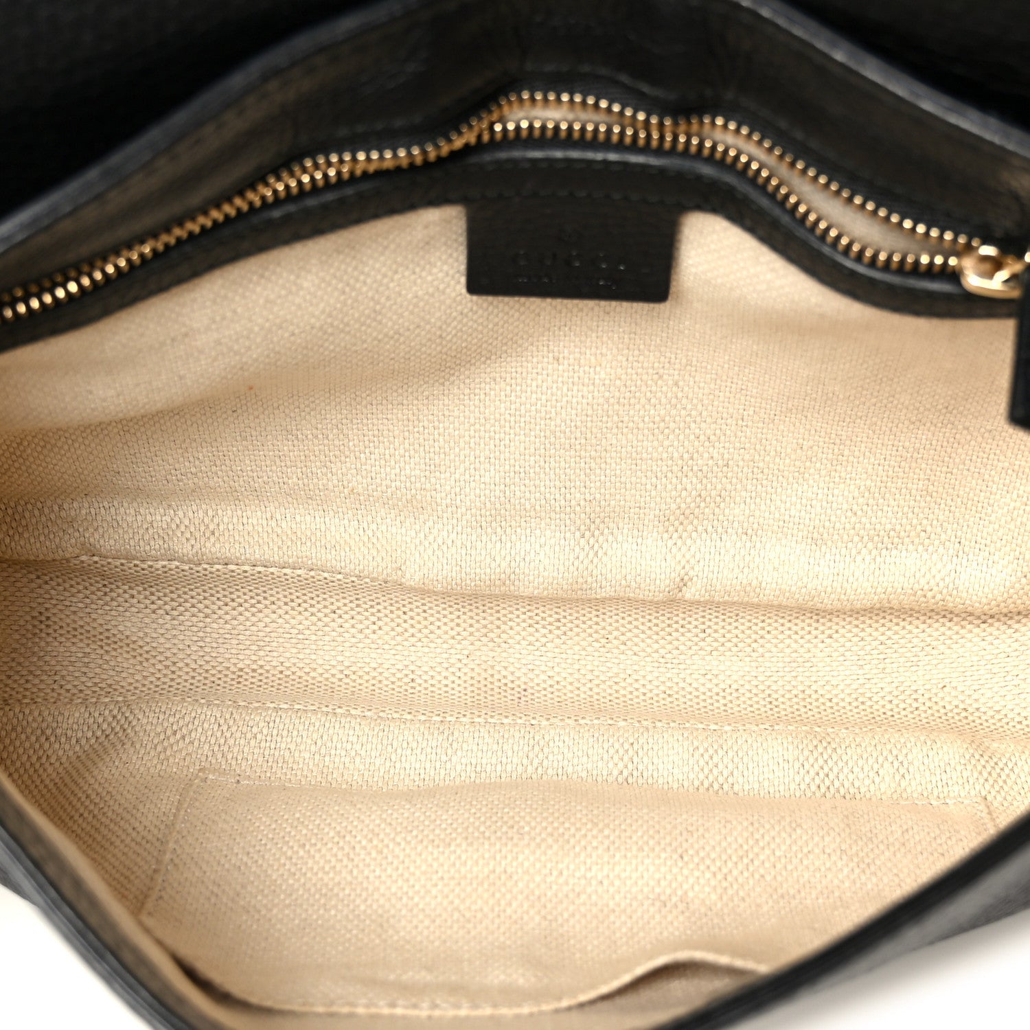 Gucci Pebbled Calfskin Medium Soho Flap Crossbody Black