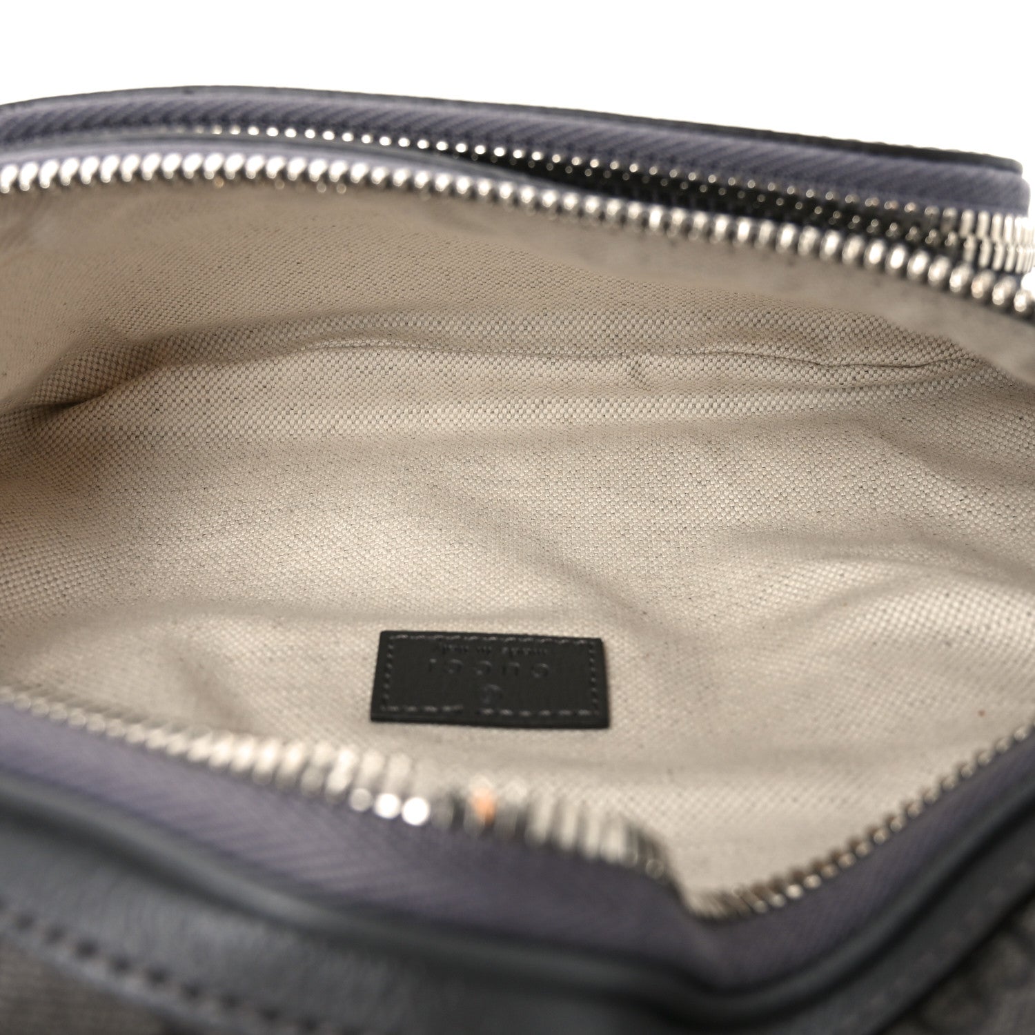 Gucci GG Supreme Monogram Textured Dollar Calfskin Ophidia Belt Bag Grey Black Graphite Grey