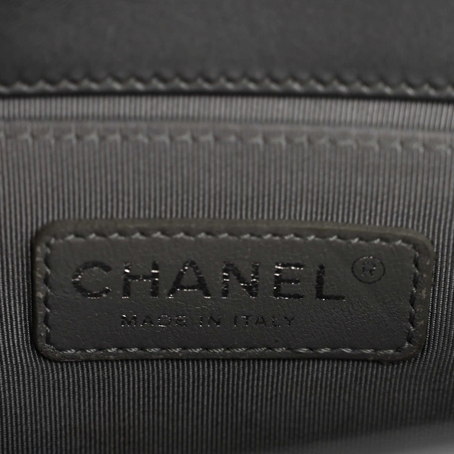 Chanel Metallic Calfskin Quilted Small Boy Flap Dark Silver