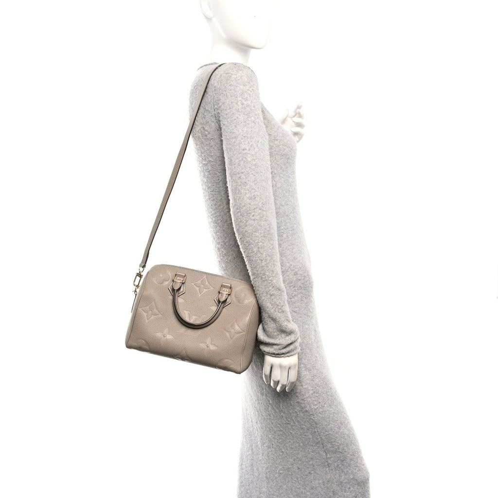 Louis Vuitton Empreinte Monogram Giant Speedy Bandouliere 25 Tourterelle