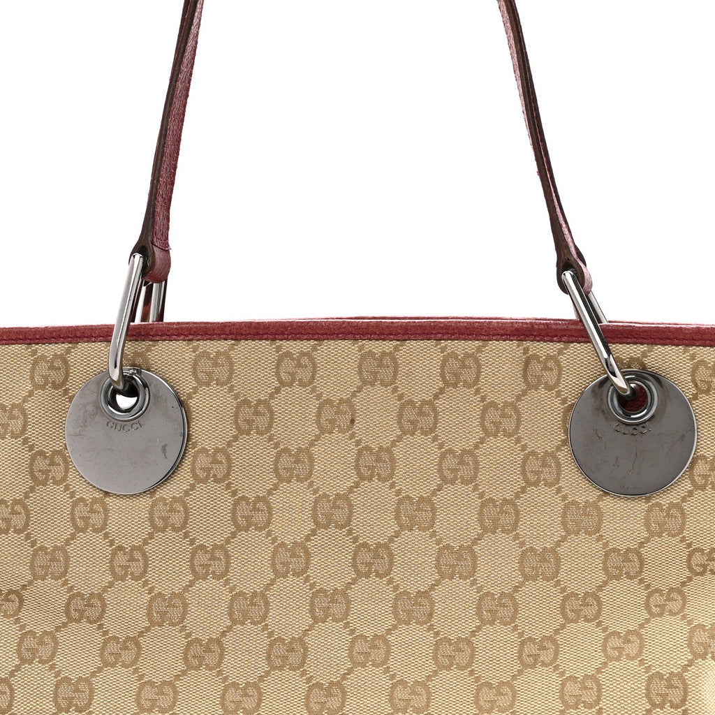 Gucci Monogram Large Eclipse Tote Red