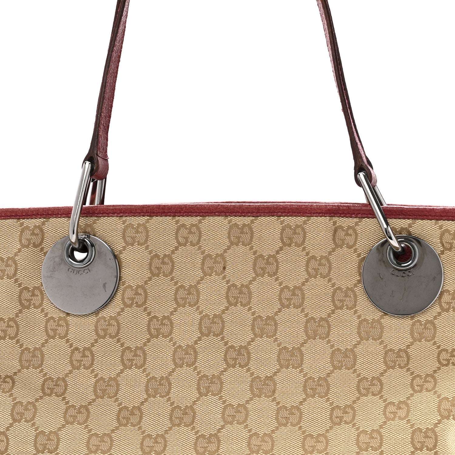 Gucci Monogram Large Eclipse Tote Red