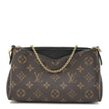 Louis Vuitton Monogram Pallas Clutch Black