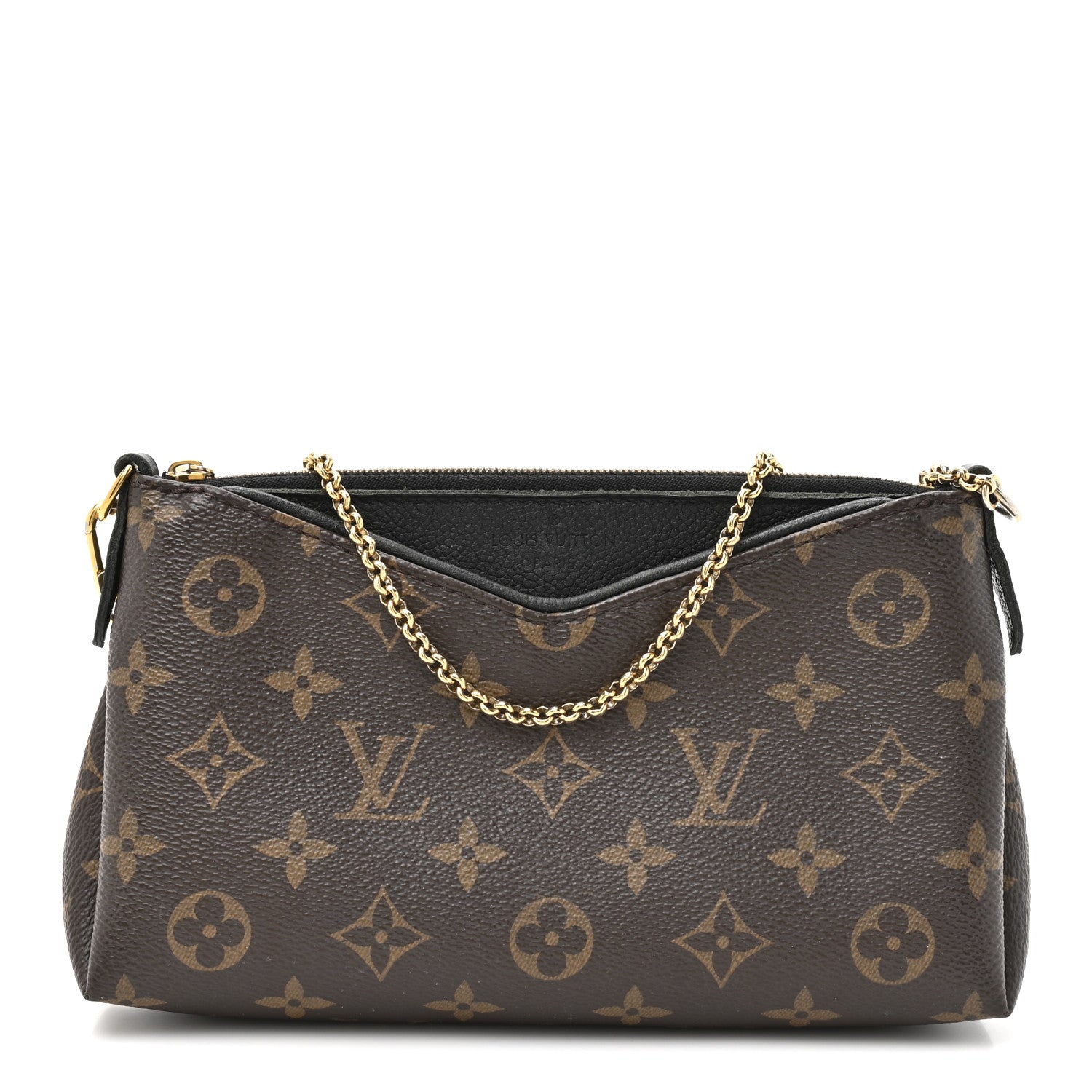Louis Vuitton Monogram Pallas Clutch Black
