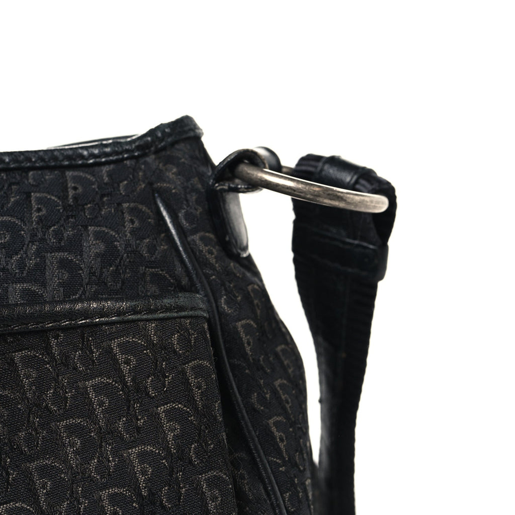 Christian Dior Canvas Diorissimo Buckle Messenger Black