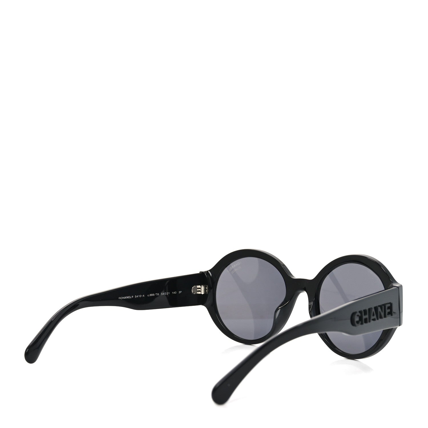 Acetate Polarized Round Sunglasses 5410-A Black