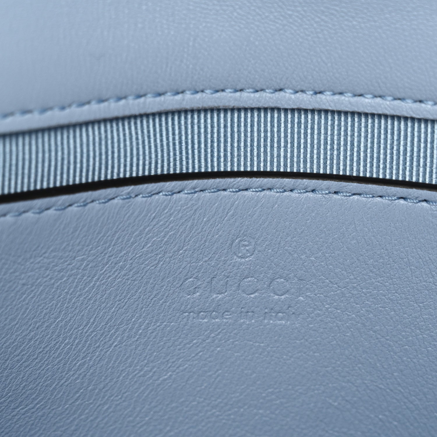 Gucci Lambskin Matelasse Small GG Marmont Shoulder Bag Porcelain Light Blue