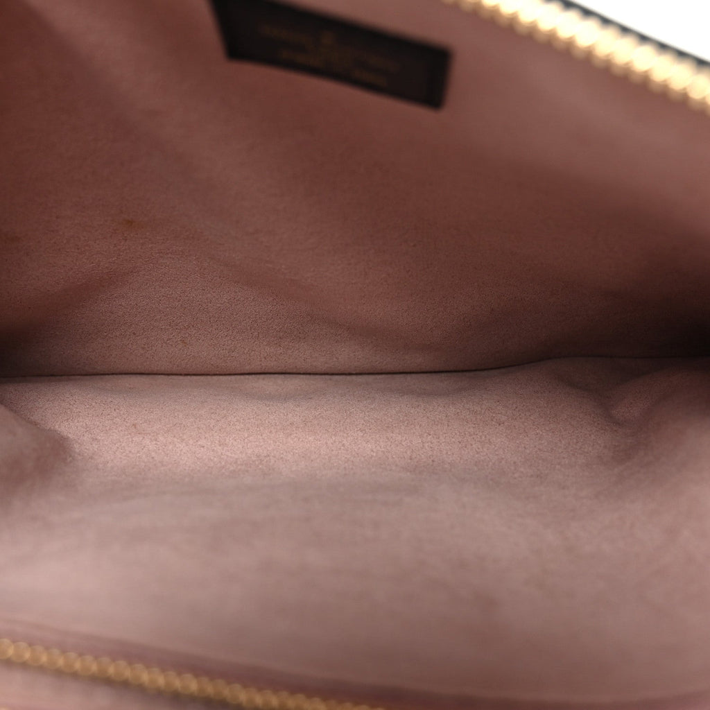 Louis Vuitton Lambskin Embossed Monogram Coussin PM Black
