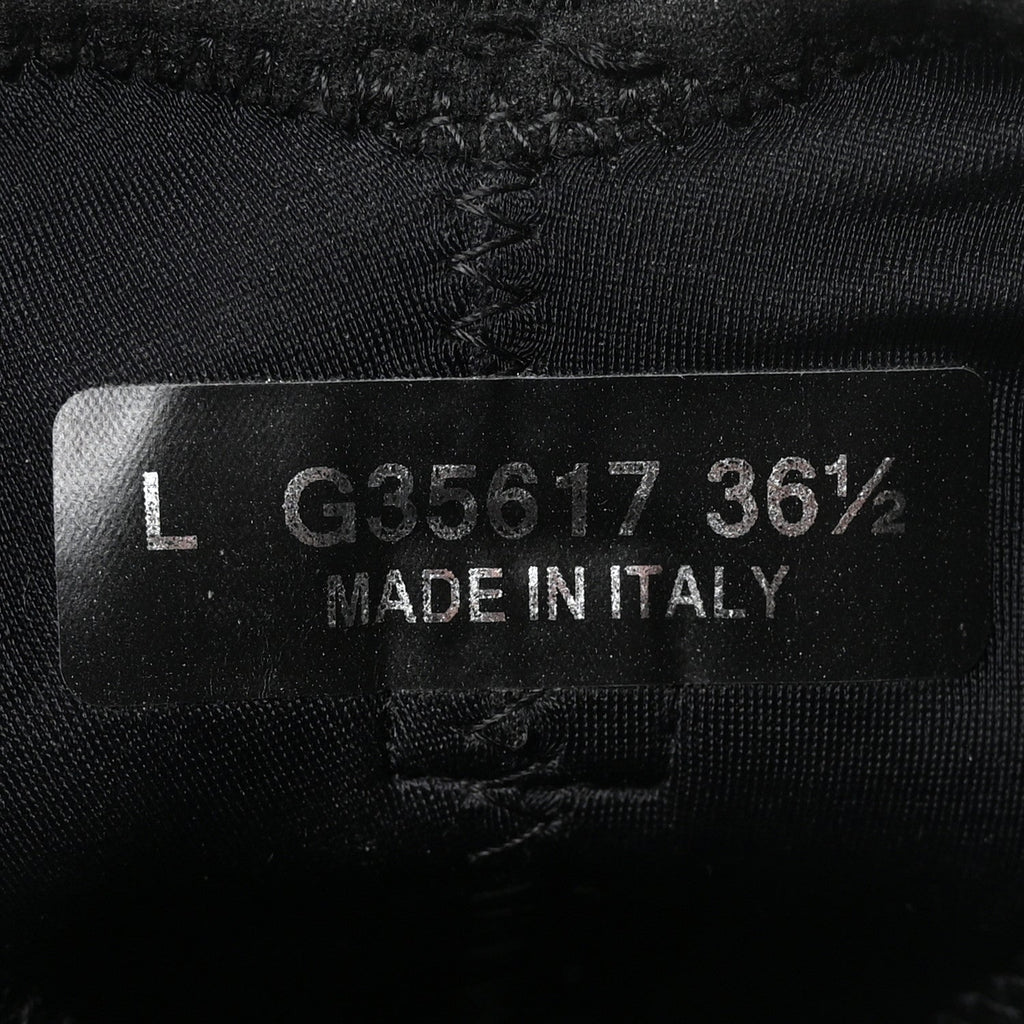 Chanel Velvet Calfskin Mixed Fibers CC Sneakers 36.5 Black