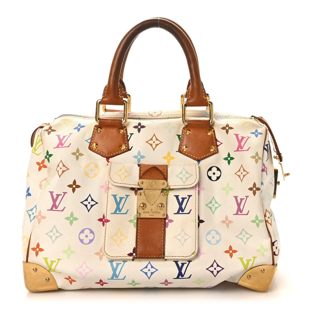 Louis Vuitton Monogram Multicolor Speedy 30 White