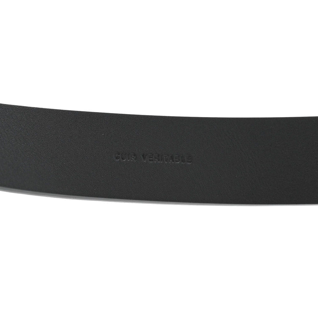 Glazed Calfskin CC Belt 80 32 Black